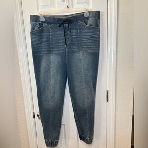 Terra & Sky Blue Ankle Cropped Pants Relaxed Fit